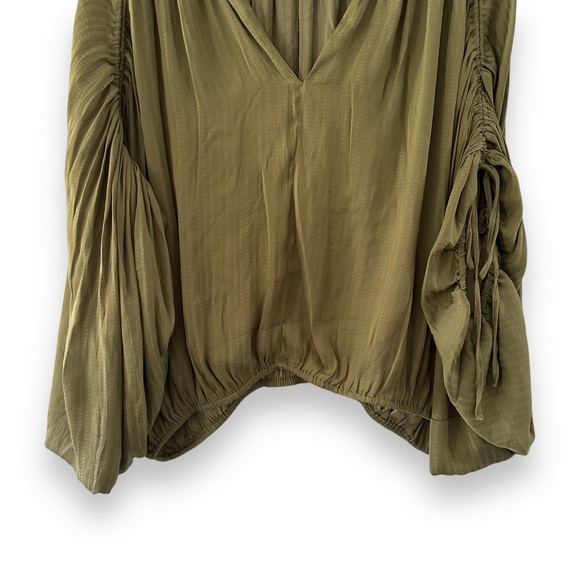Anthropologie Olive Green Blouse - Picture 5 of 10